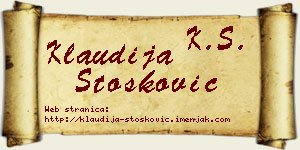 Klaudija Stošković vizit kartica
